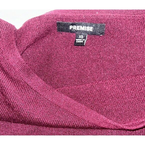 PREMISE Sweater Burgundy Size X-Small - Picture 7 of 7